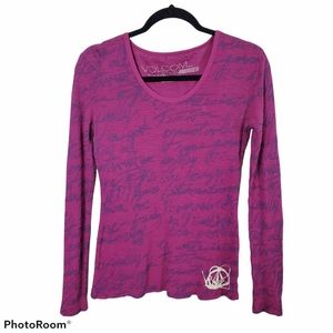 *Volcom Petite Y2K Graphic Logo Thermal Long Top Slater Grunge Size Small Retro